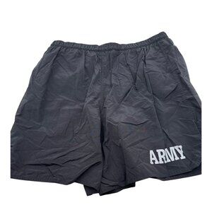 US Army X-LRG APFU Physical Training Relaxed Fit Exercise Shorts Black Used